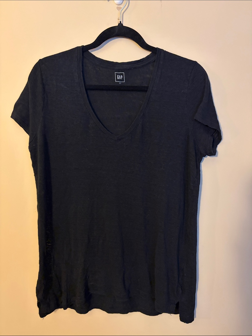 🎈$10 add on GAP Oversize Black V-Neck Short Sleeve Tee
